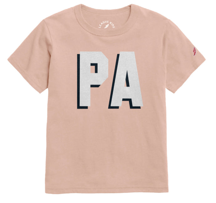 Girls' League Tumble SS Tee - Washed Dusty Rose - PA