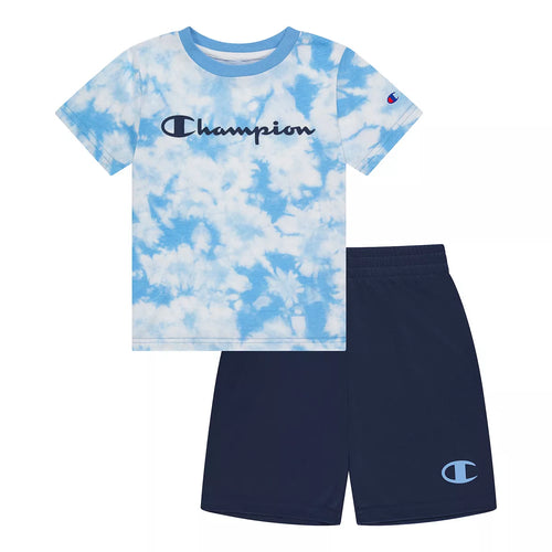 Toddler Boys' Champion Tie Dye Tee-Blue Crush-Bear