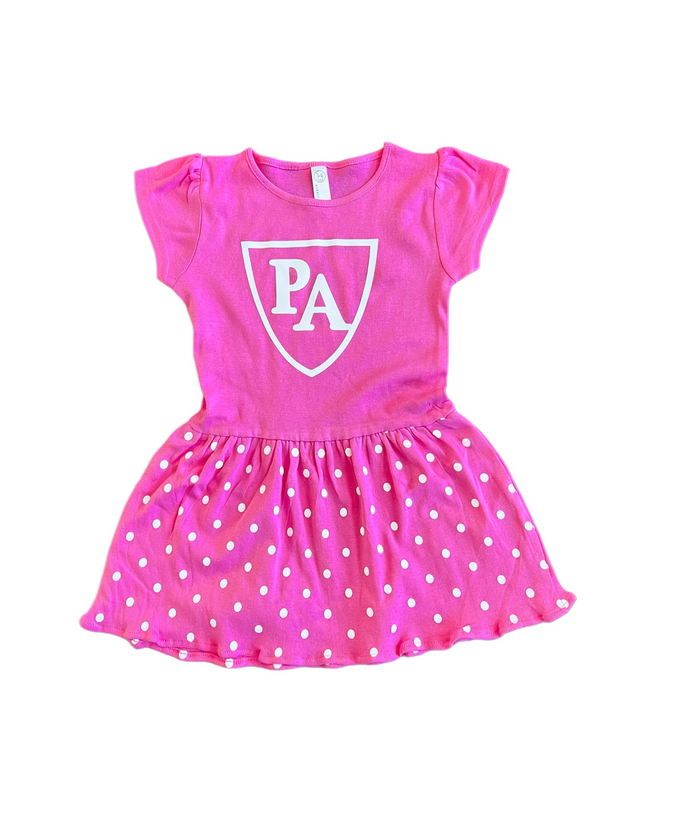 Toddler Girls' Pink Polka Dot Dress - PA Shield