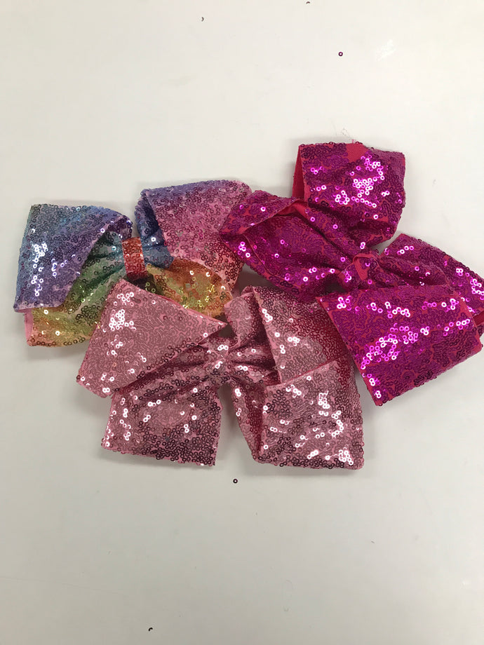 Hair Sequin Texas Size Hairbow - PINK