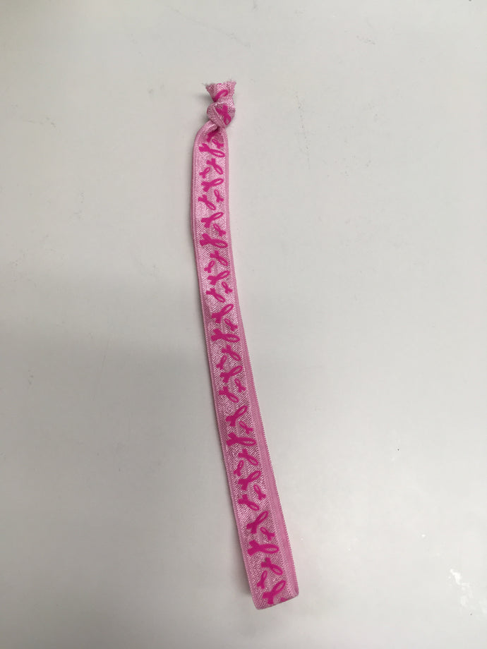 Hair Pink Ribbon Cancer Awareness Elastic Headband