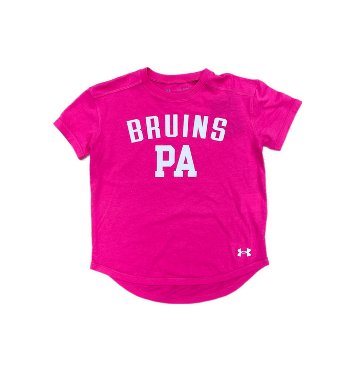 Girls' Under Armour Performance Cotton SS Tee - BRUINS/PA