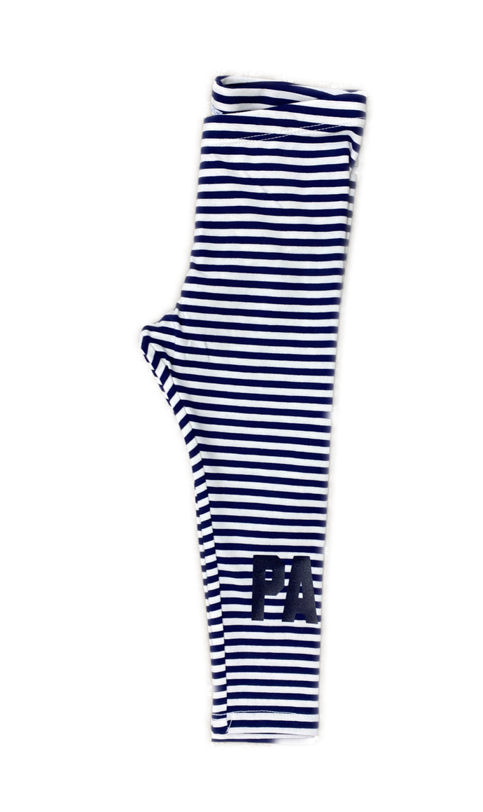 Toddler Girls' Navy Striped Legging - PA